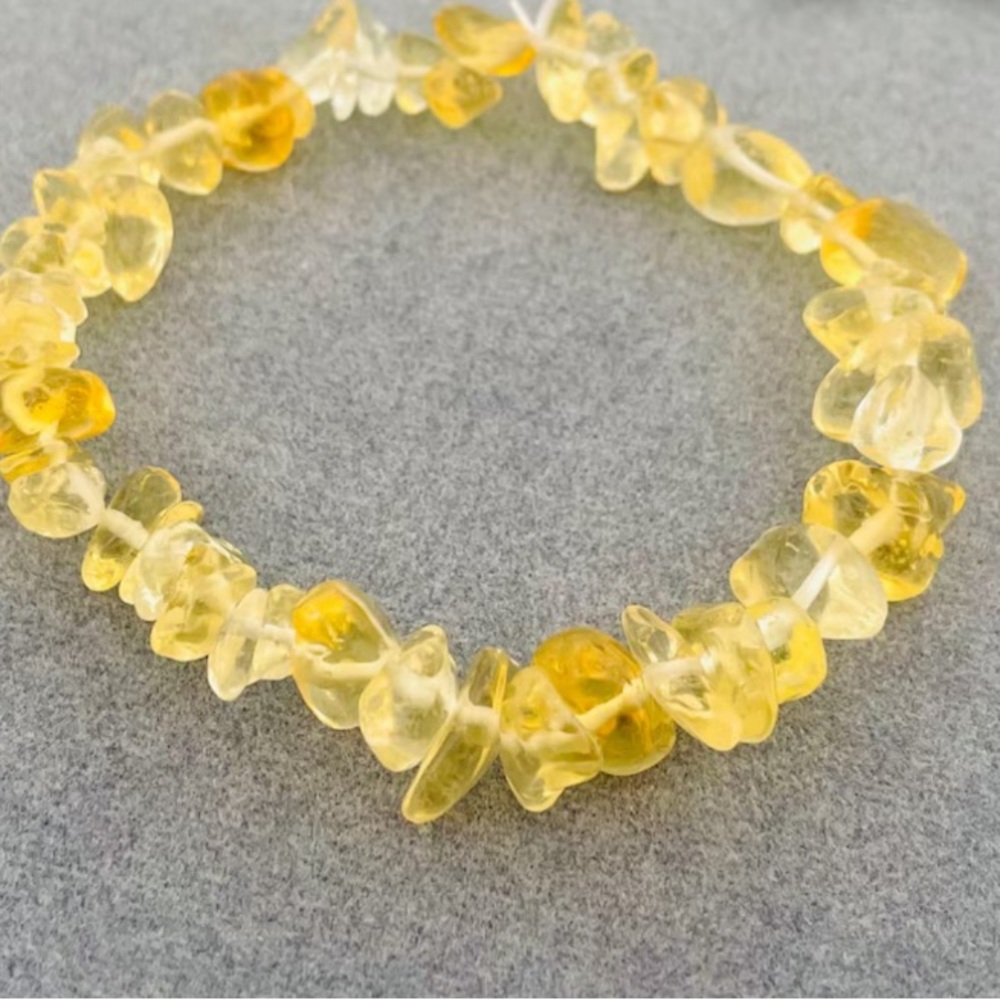 Handmade Orange Citrine Stone Beaded Bracelet